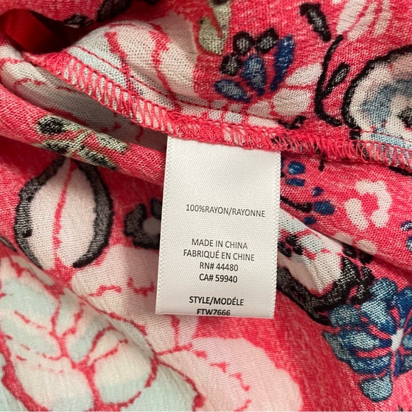 Lulus Pink Cold Shoulder Floral Top Size Small - Picture 4 of 4